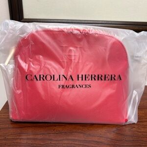 Carolina Herrera red cosmetic Bag